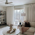 Liz Linen Blackout Curtains Pleated Drapery- -TWOPAGES