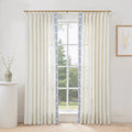 Liz Linen Curtains with Border Trim (Sold per Pair) -TWOPAGES