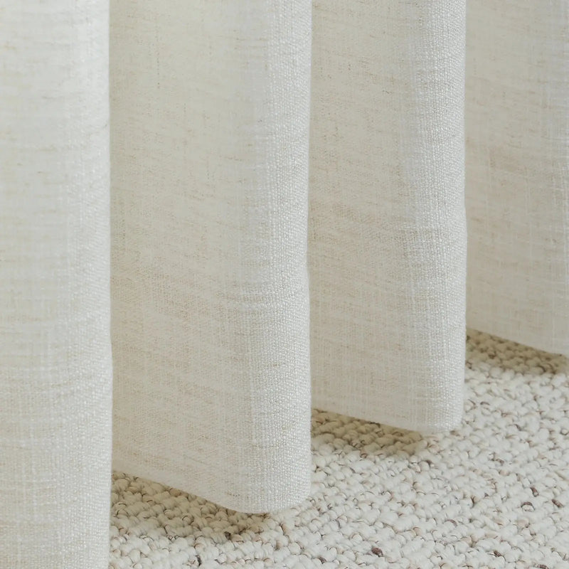 Liz Linen Curtains with Border Trim (Sold per Pair) -TWOPAGES