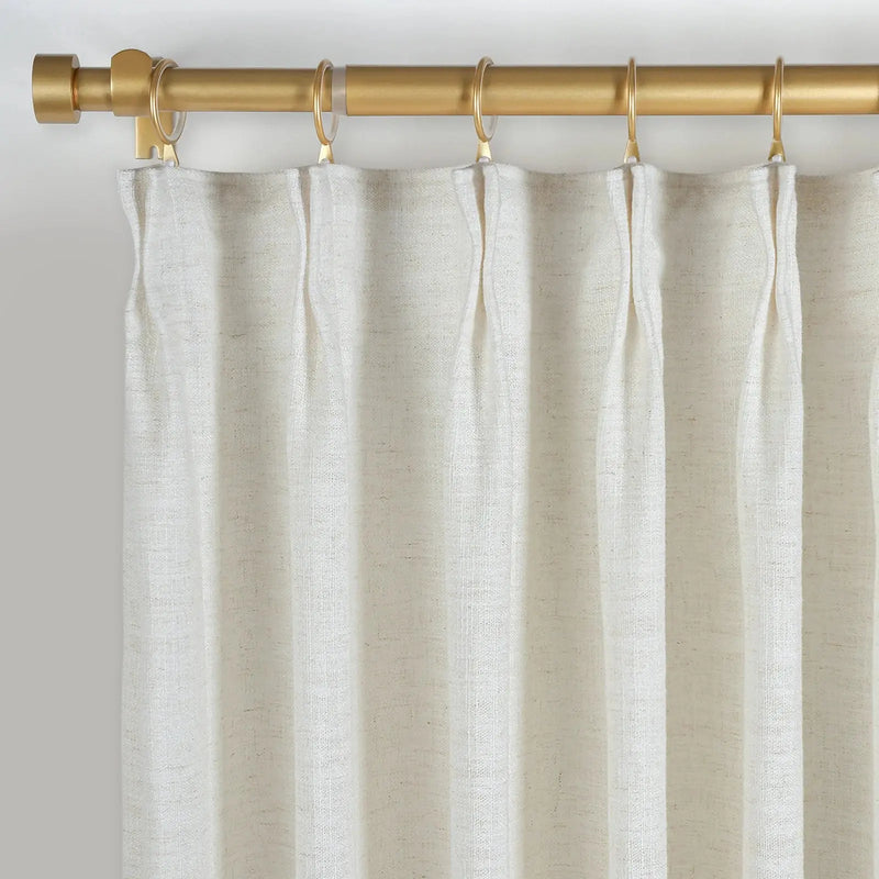 Liz Linen Curtains with Border Trim (Sold per Pair) -TWOPAGES