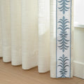 Liz Linen Curtains with Border Trim (Sold per Pair) -TWOPAGES