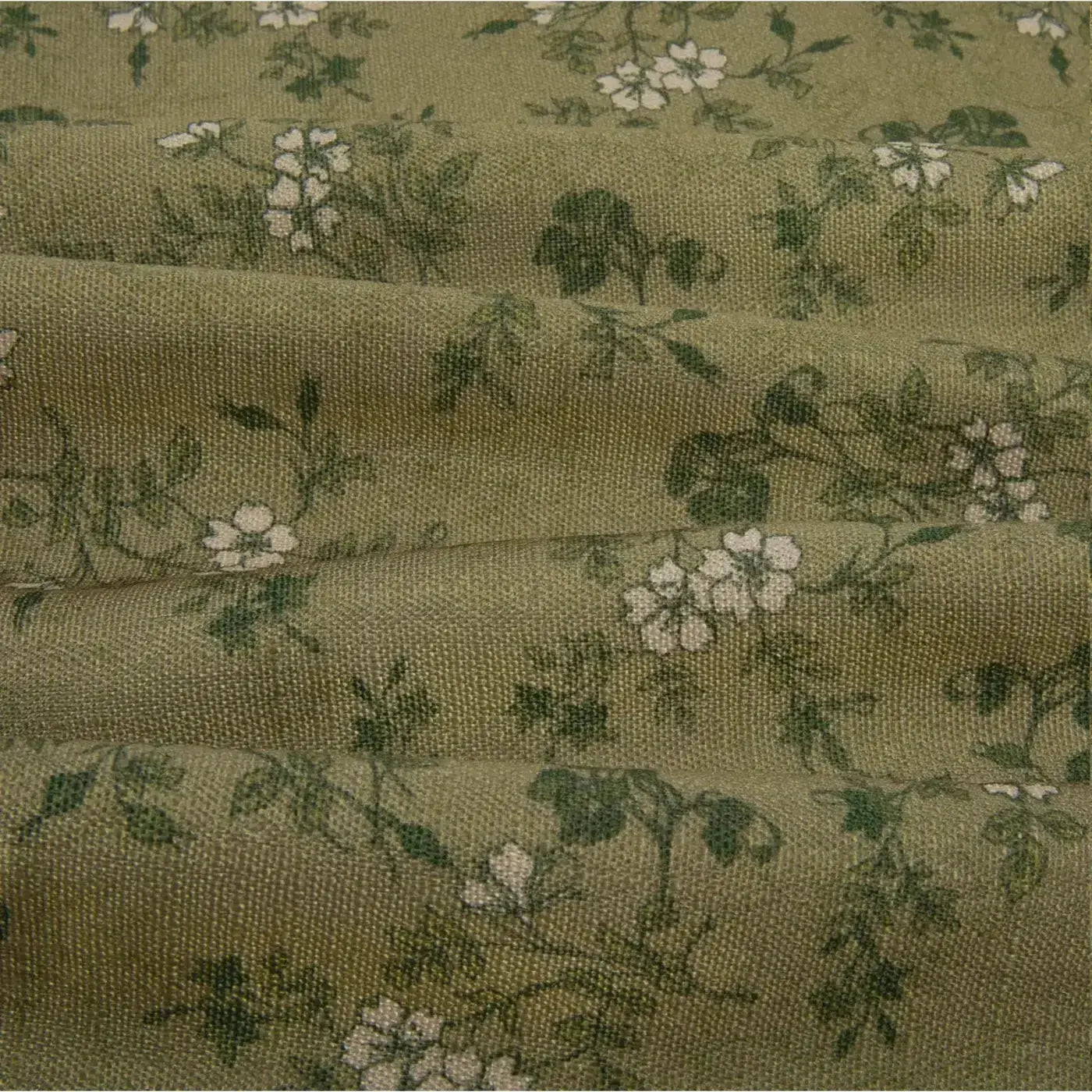 Sara Le Print Linen Pleated Cafe Curtains -TWOPAGES