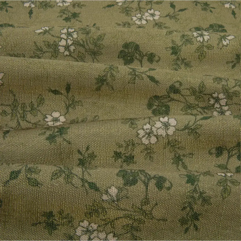 Sara Le Print Linen Pleated Cafe Curtains?-TWOPAGES