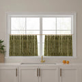 Sara Le Print Linen Pleated Cafe Curtains?-TWOPAGES