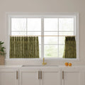 Sara Le Print Linen Pleated Cafe Curtains?-TWOPAGES