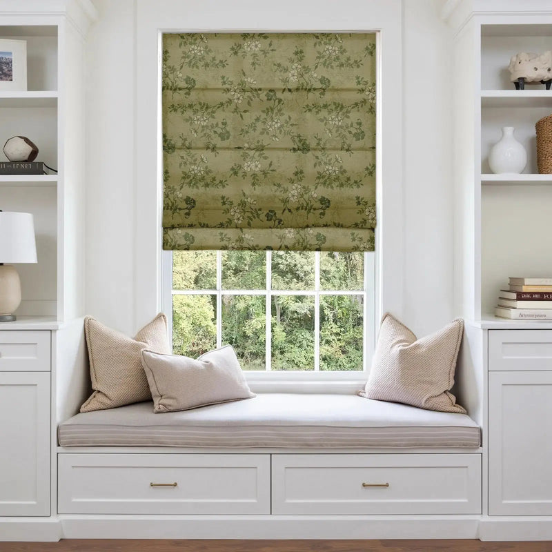 Sara Le Printed Roman Shade Cordless -TWOPAGES