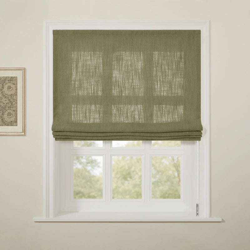 Liz Linen Flat Roman Blind Cord Lift
