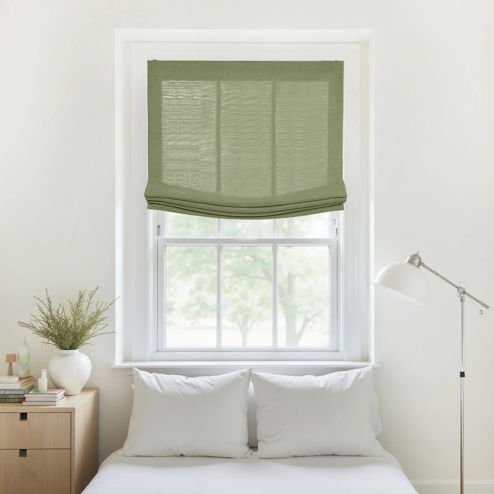 Liz Linen Relaxed Roman Blind Cord Lift