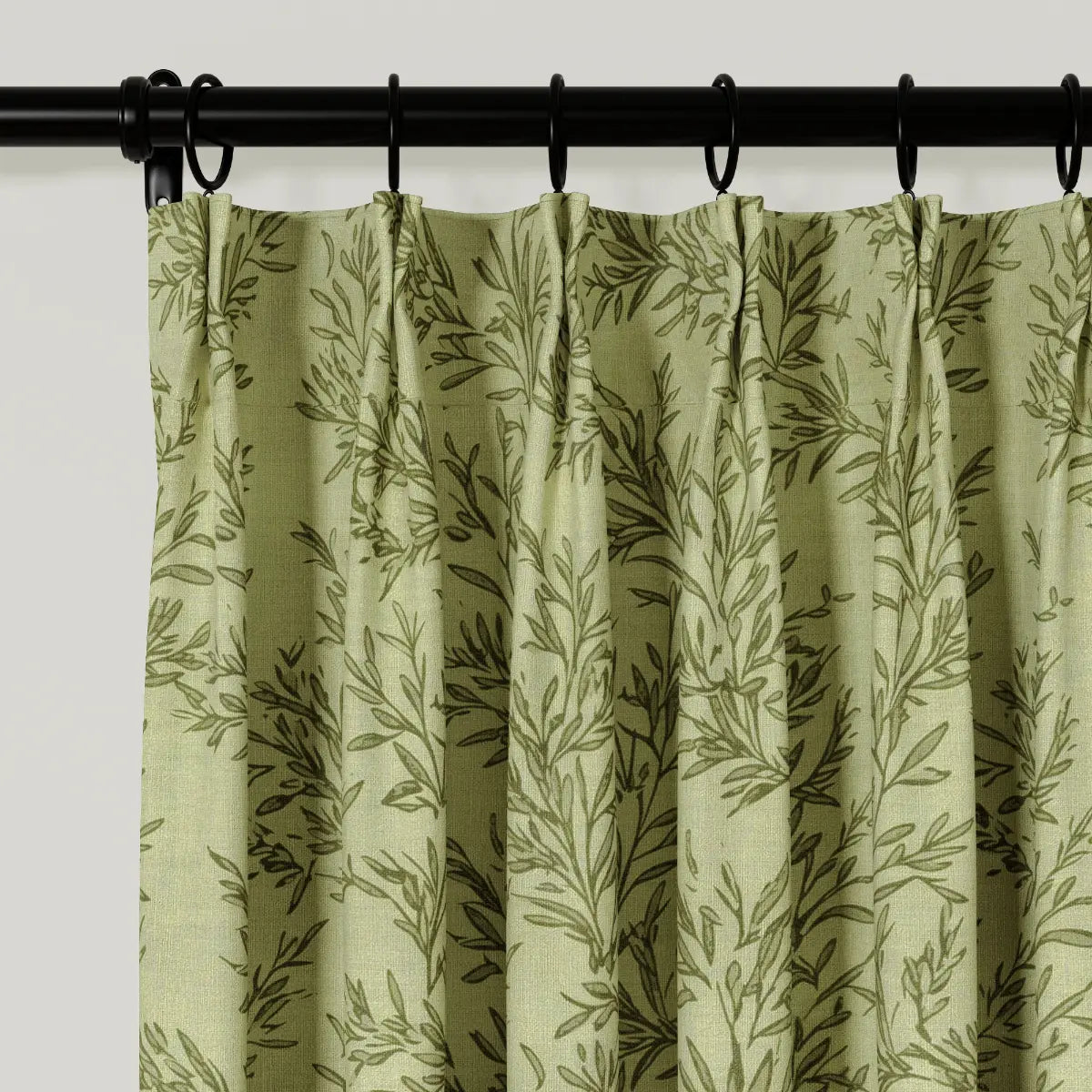 Sara Le Print Linen Cafe Curtains Pleated?-TWOPAGES