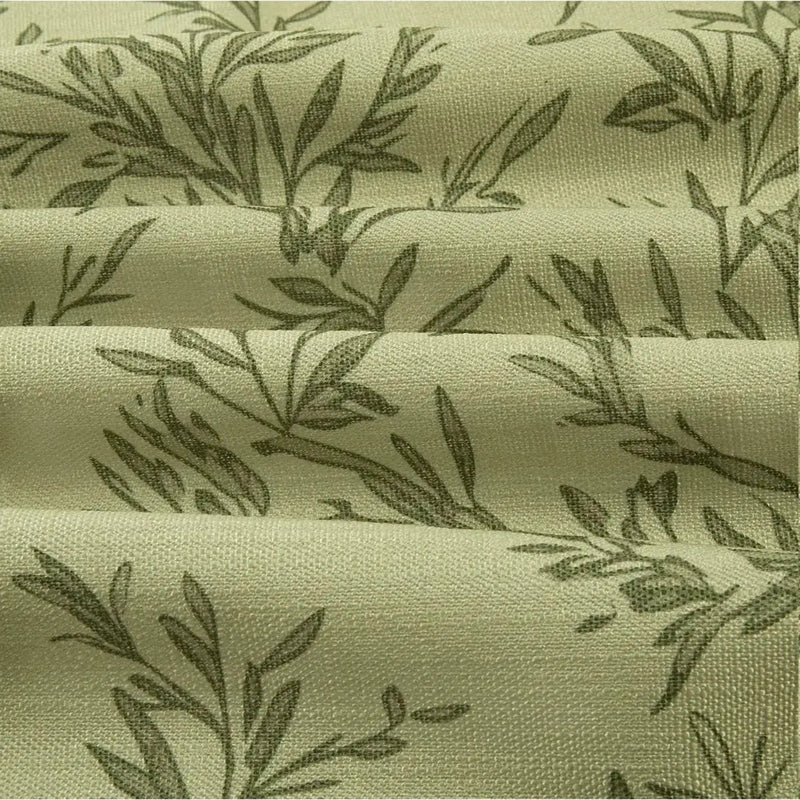 Sara Le Print Linen Pleated Cafe Curtains?-TWOPAGES