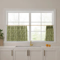 Sara Le Print Linen Pleated Cafe Curtains?-TWOPAGES