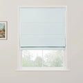 Jawara Linen Cotton Roman Shade Cord Lift- J401-23 Light Blue-TWOPAGES