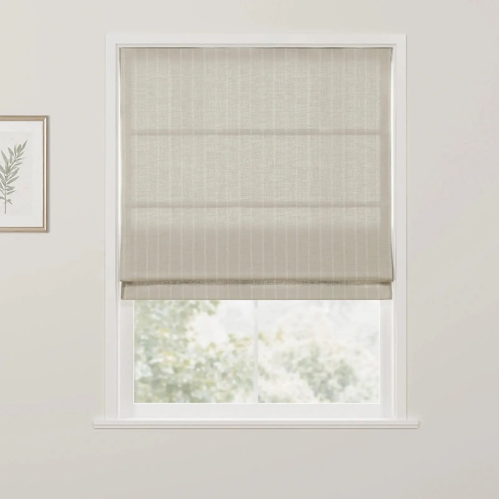 Jyll Mackie Cotton Roman Shade Cordless- JM-R2 Grey Beige-TWOPAGES