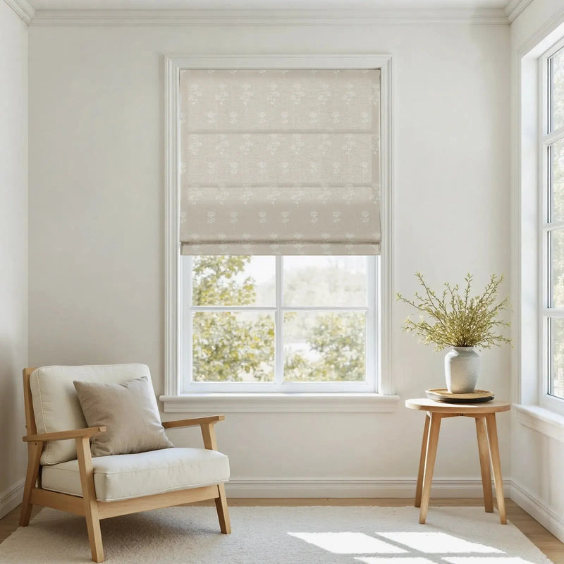 Jyll Mackie Cotton Roman Shade Cordless- -TWOPAGES