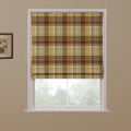 Karin Plaid Pure Wool Thermal Roman Blind Cordless