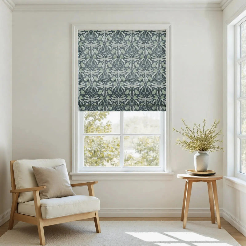 Kate Frost Cotton Roman Shade Cordless- -TWOPAGES
