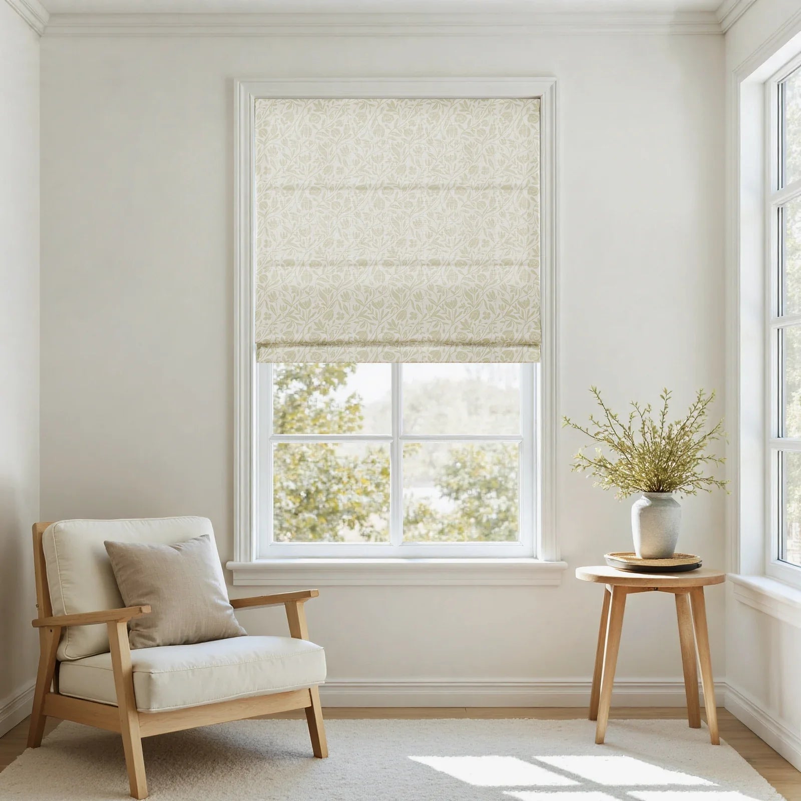 Kate Frost Cotton Roman Shade Cordless- -TWOPAGES