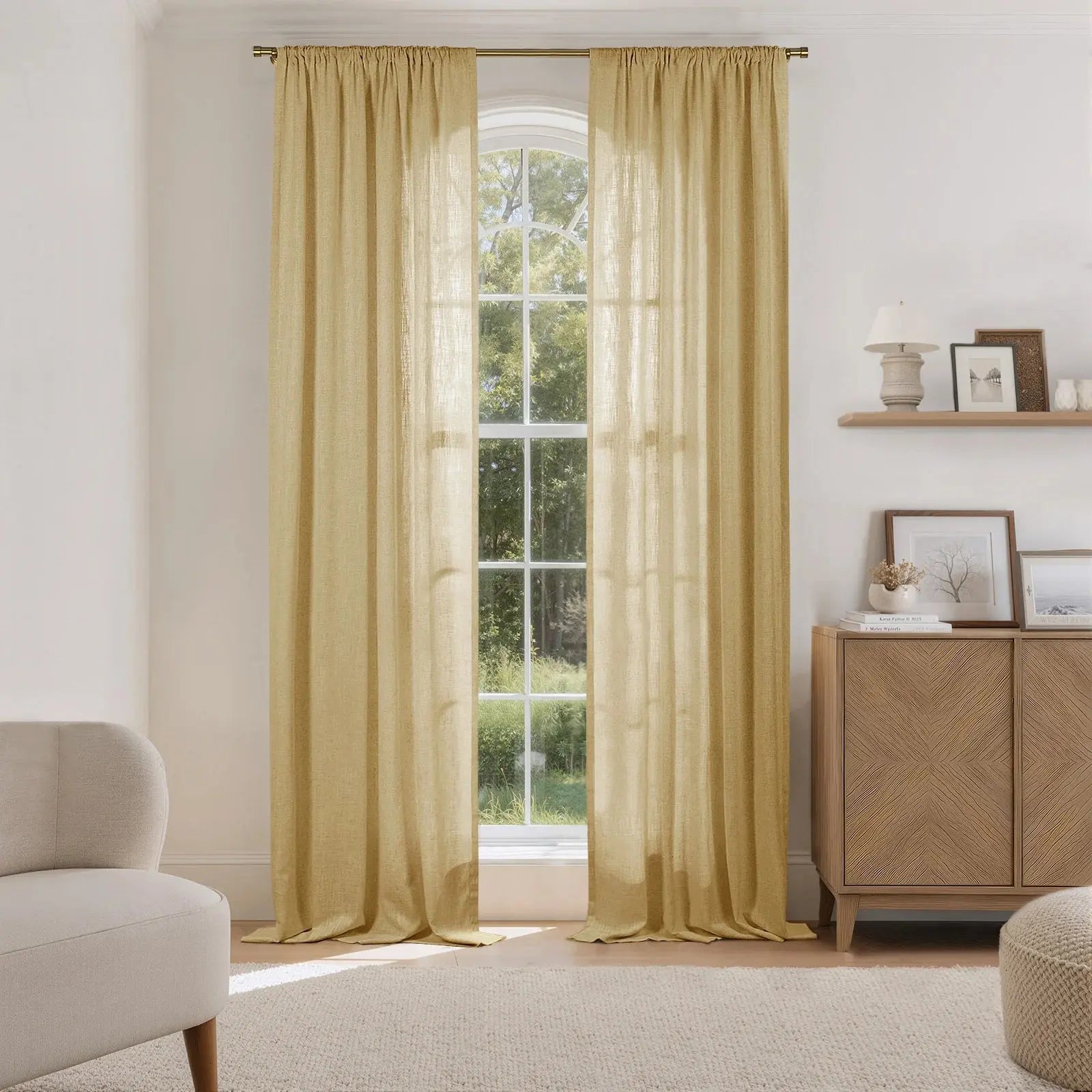 Liz Linen Drape Soft Top- -TWOPAGES