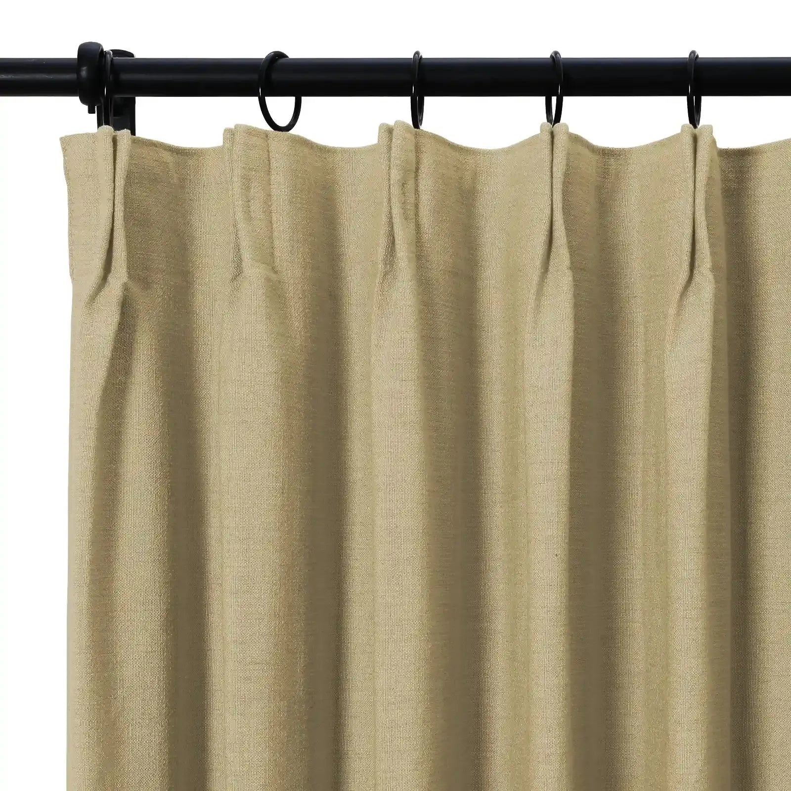Isabella Heavyweight Cotton Curtain Pleated-?-TWOPAGES