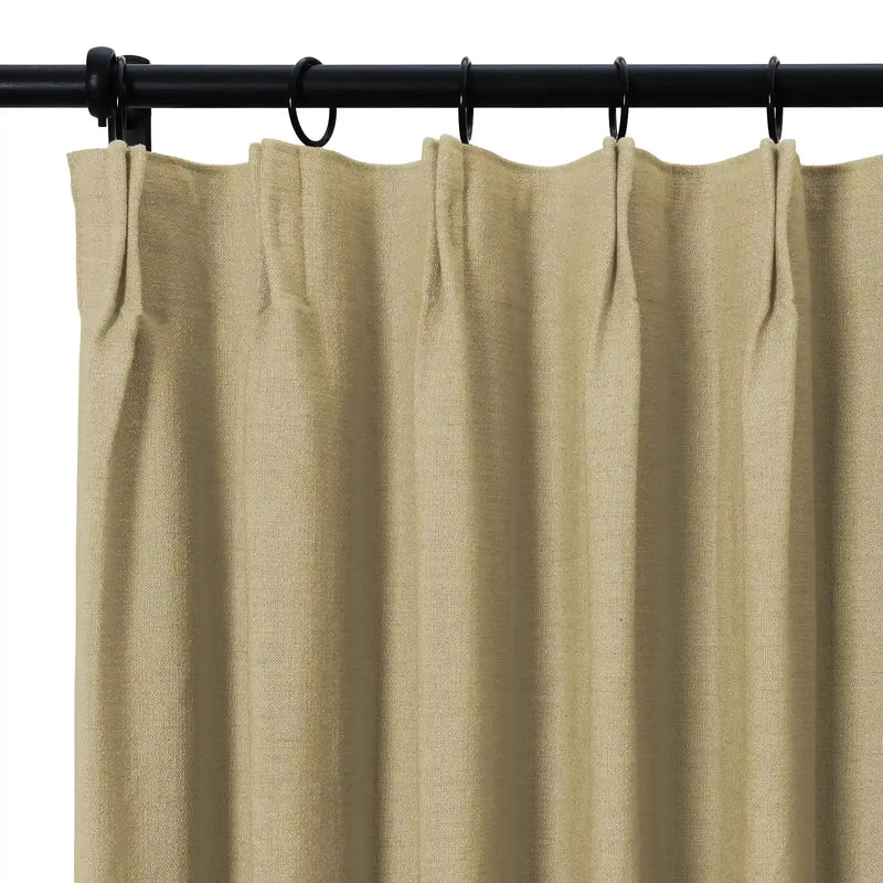 Isabella Heavyweight Cotton Curtain Pleated-?-TWOPAGES