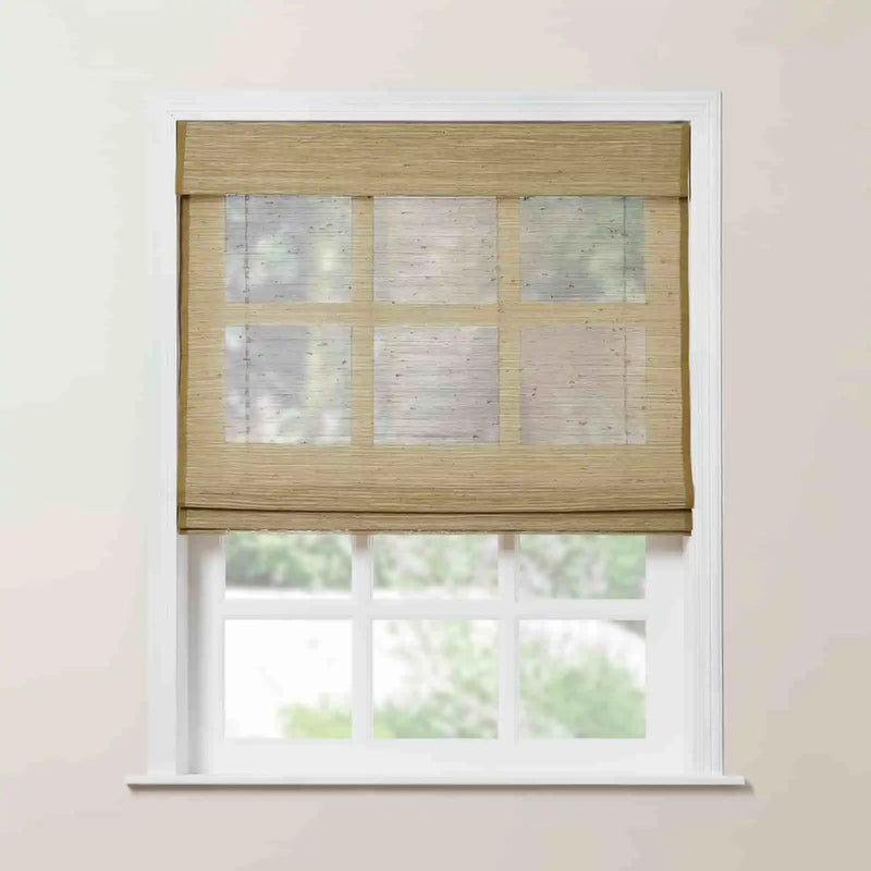 Rae Natural Jute Flax Woven Blind - Khaki TWOPAGES CURTAINS