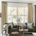 Liz Linen Blackout Curtains Pleated Drapery- -TWOPAGES