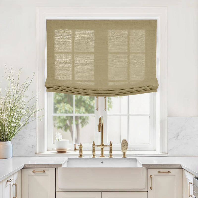 Liz Linen Relaxed Roman Blind Cord Lift