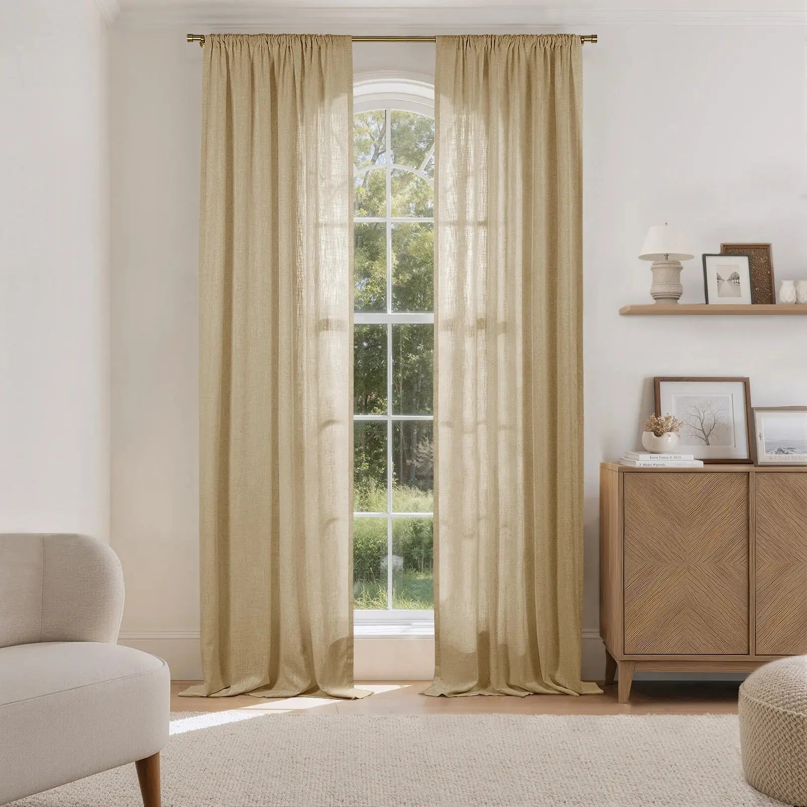 Liz Linen Drape Soft Top- -TWOPAGES