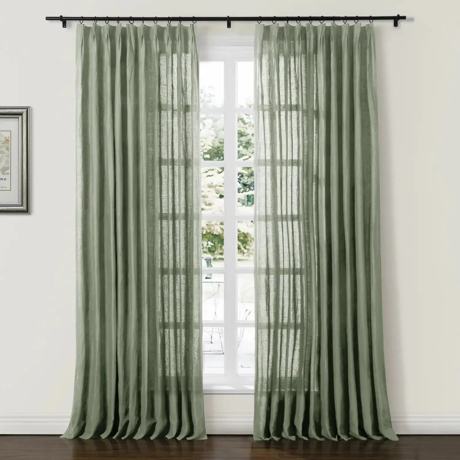 Doris 100% Linen Curtain Pleated TWOPAGES