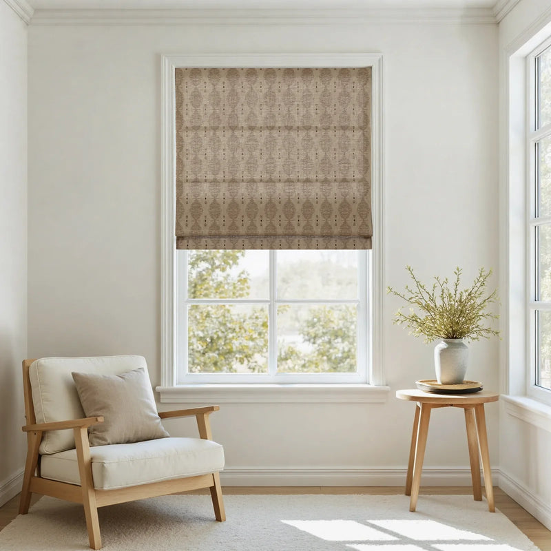 Kim Morrow Printed Cotton Roman Blind Cordless