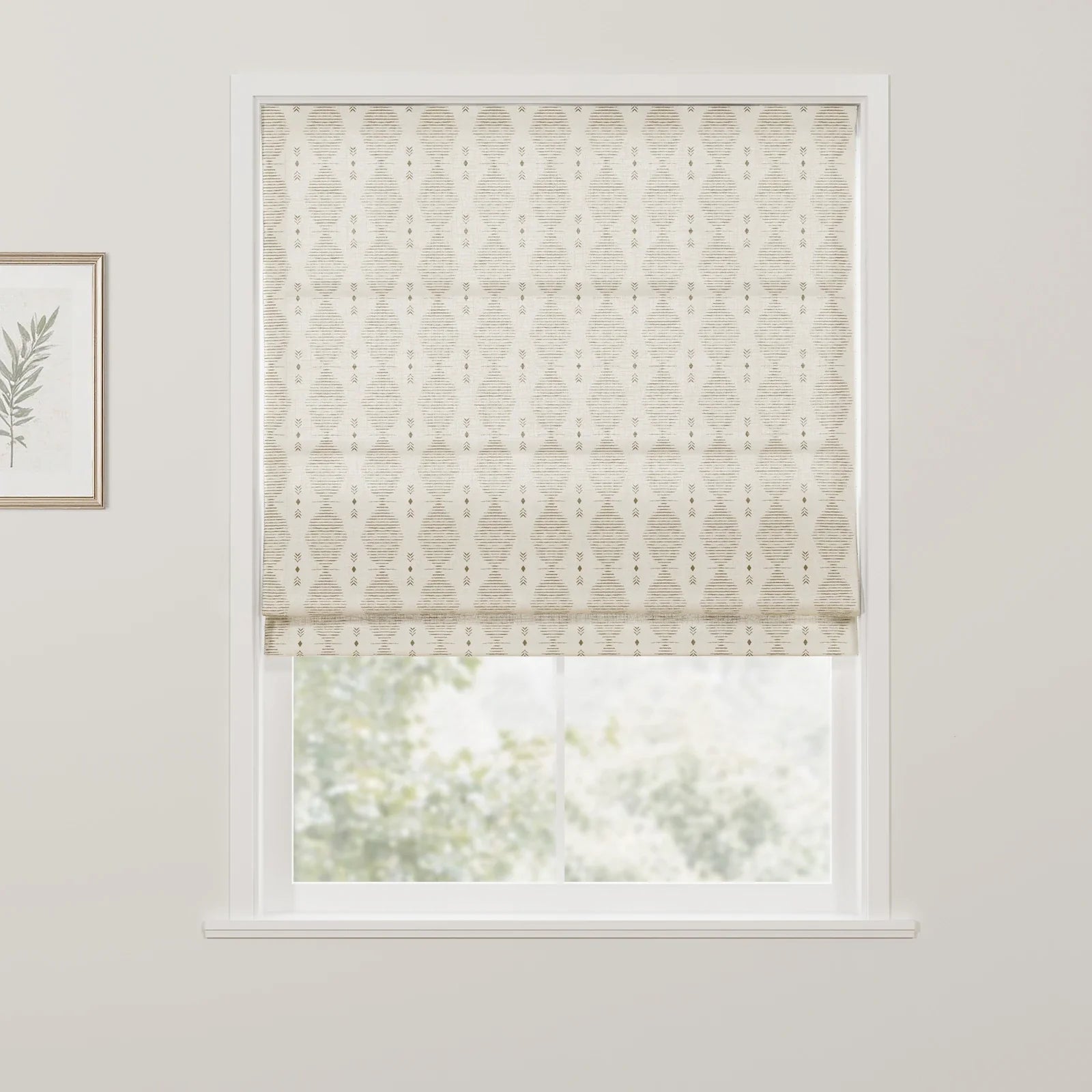 Kim Morrow Printed Cotton Roman Blind Cordless