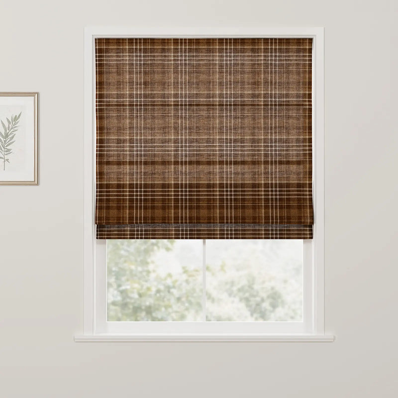 Kim Morrow Printed Cotton Roman Blind Cordless