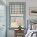 Kim Morrow Print Cotton Roman Shade Cordless- -TWOPAGES