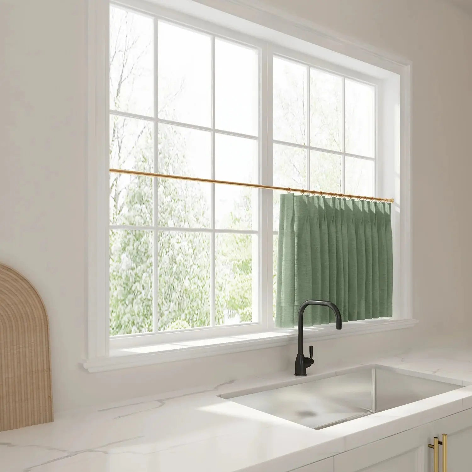 Liz Linen Pleated Cafe Curtains?-TWOPAGES