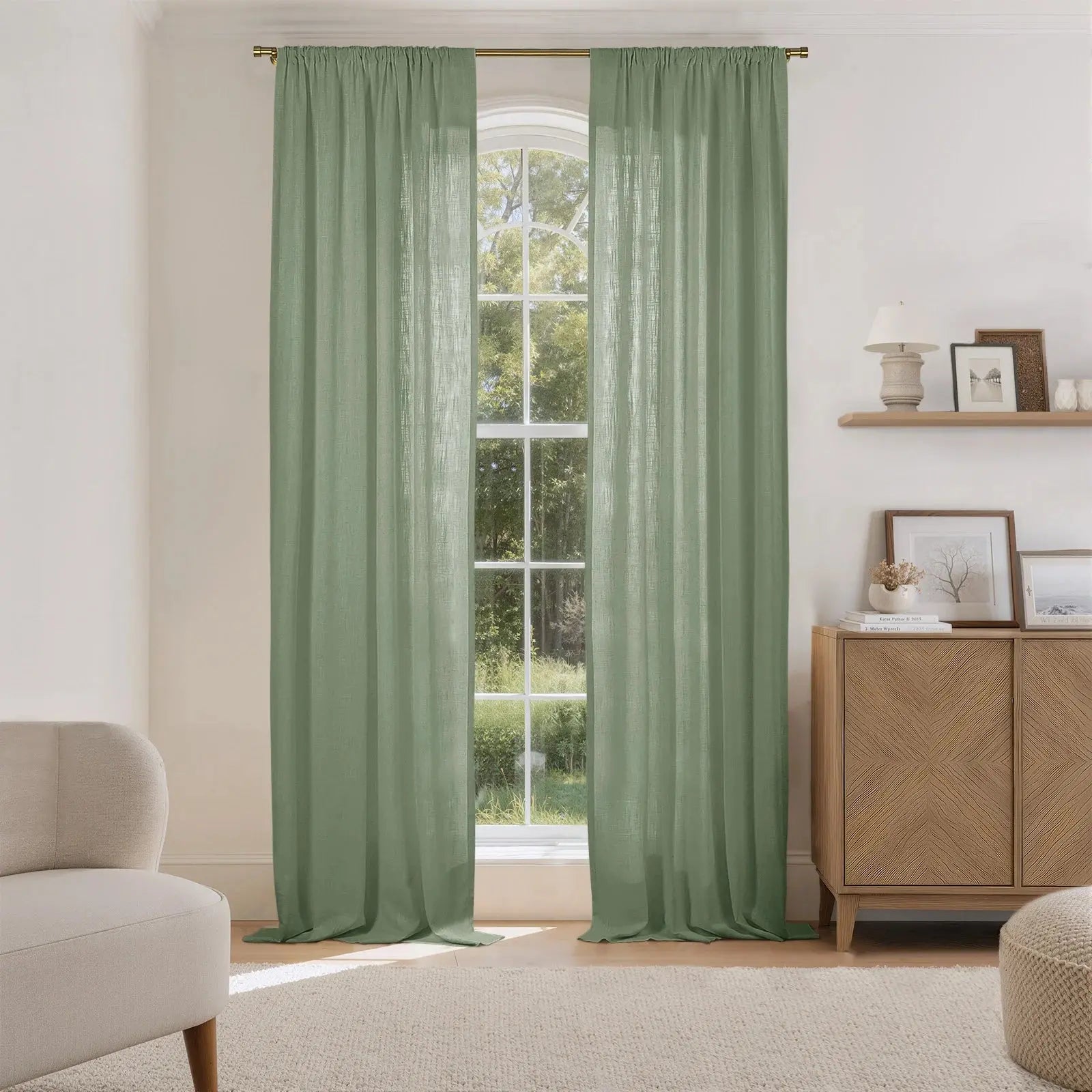 Liz Linen Drape Soft Top- -TWOPAGES