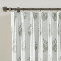 Stefana Silber Print Linen Blend Curtain Drapery Pleated?-TWOPAGES