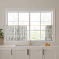 Stefana Silber Print Linen Pleated Cafe Curtains-?-TWOPAGES