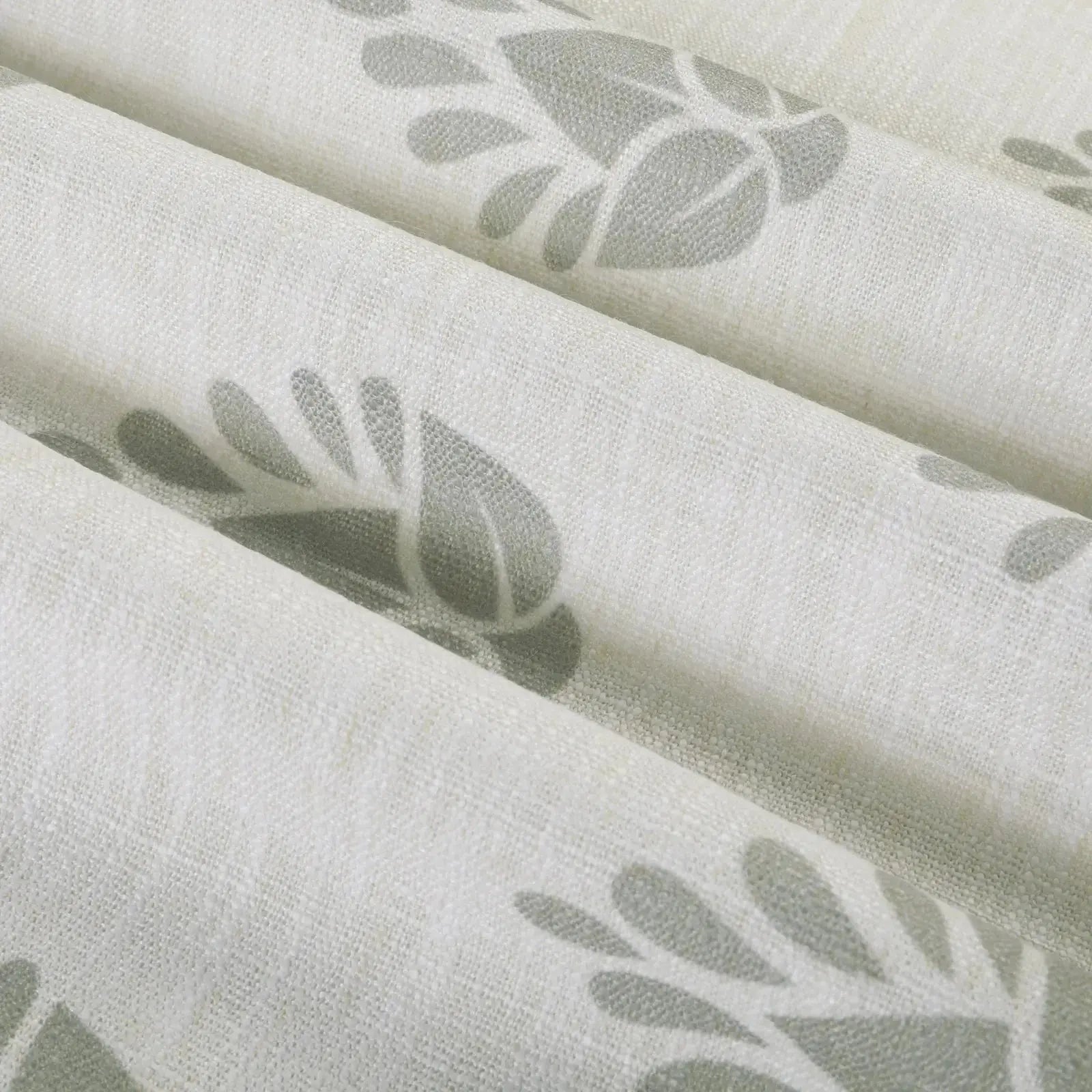 Stefana Silber Print Linen Blend Curtain Drapery Pleated?-TWOPAGES