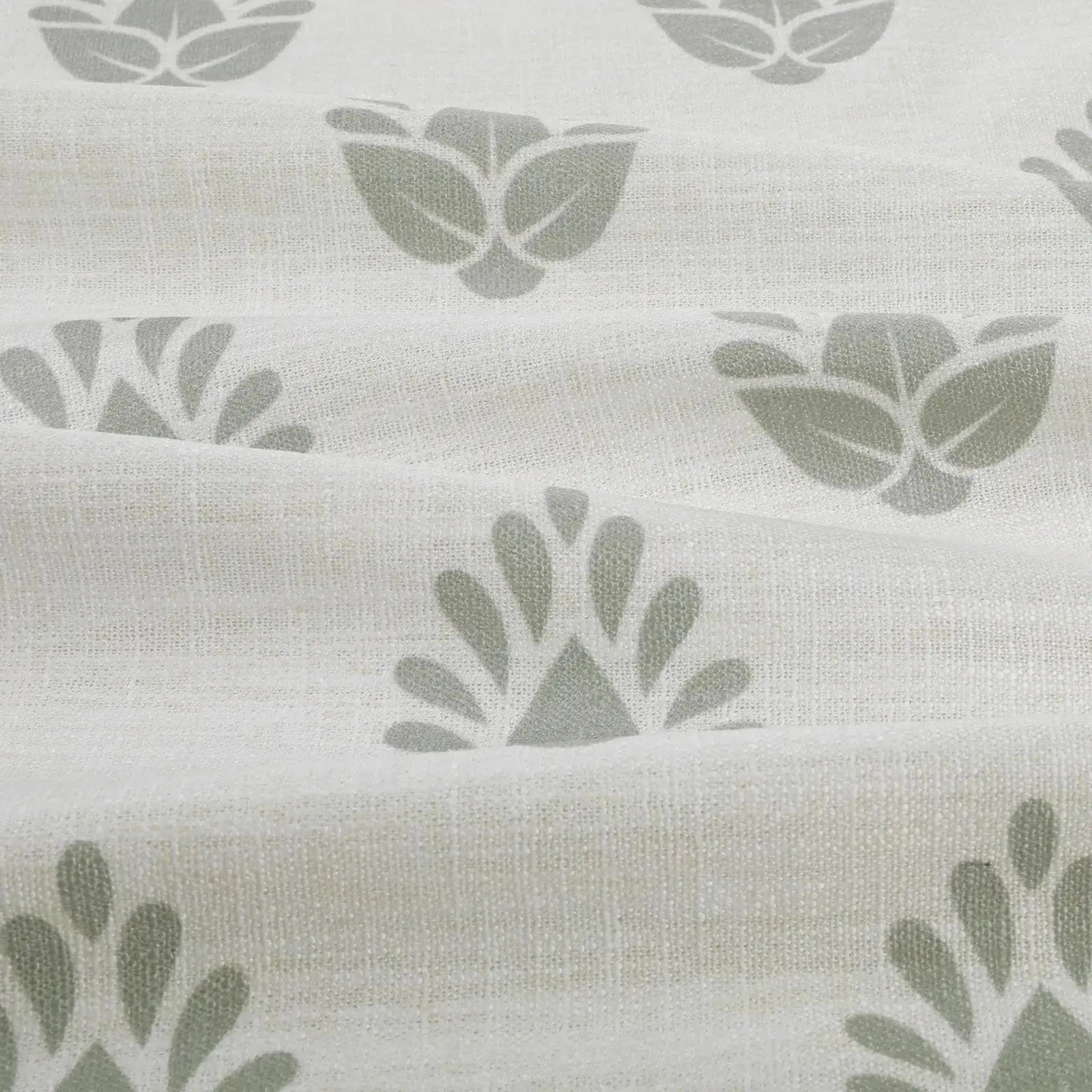 Stefana Silber Print Linen Blend Curtain Drapery Pleated?-TWOPAGES