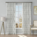 Stefana Silber Print Linen Blend Curtain Drapery Pleated?-TWOPAGES
