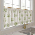 Stefana Silber Print Linen Pleated Cafe Curtains-?-TWOPAGES