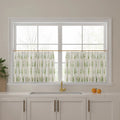 Stefana Silber Print Linen Pleated Cafe Curtains-?-TWOPAGES