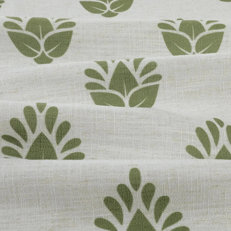 Stefana Silber Print Linen Blend Curtain Drapery Pleated?-TWOPAGES