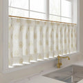Stefana Silber Print Linen Pleated Cafe Curtains-?-TWOPAGES