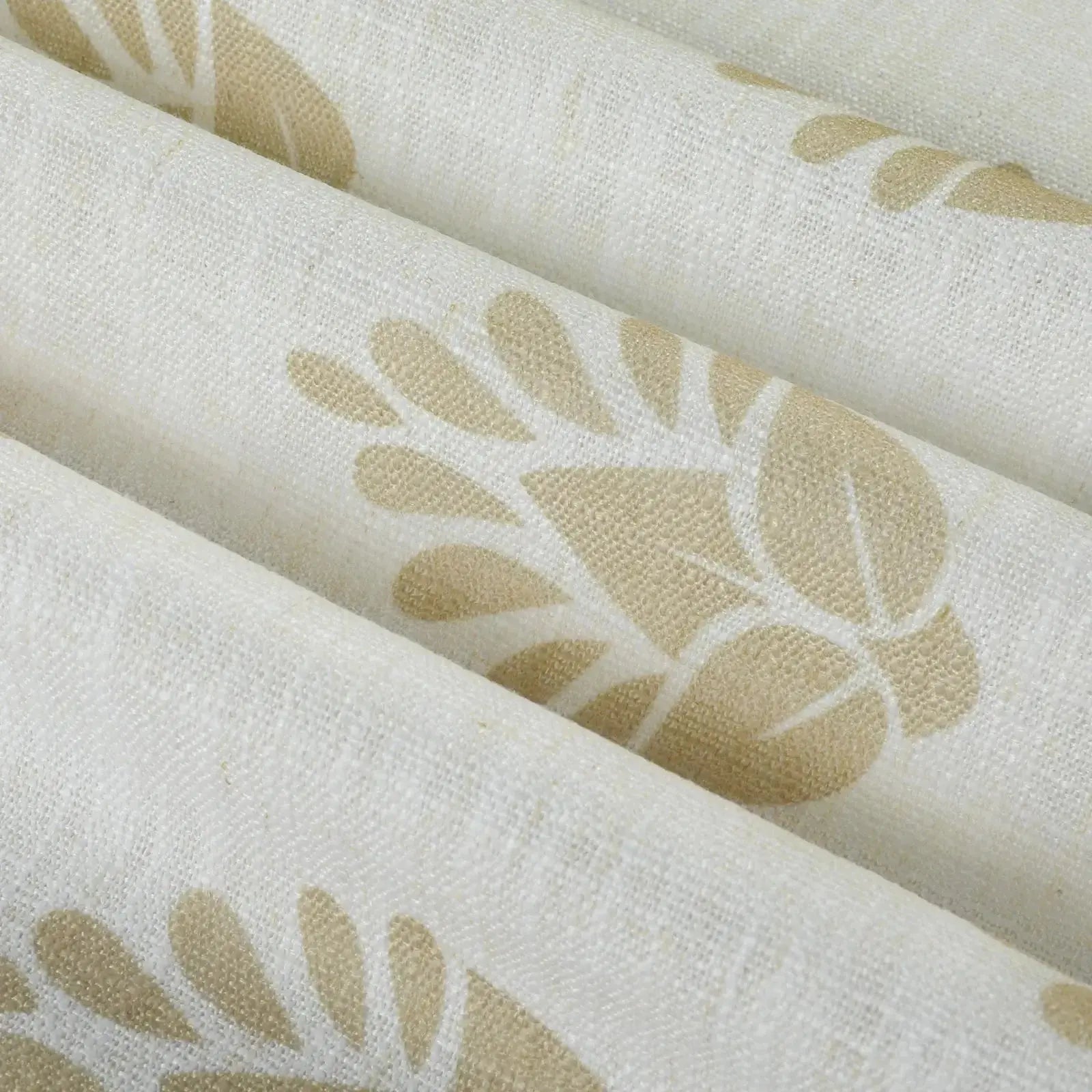 Stefana Silber Print Linen Blend Curtain Drapery Pleated?-TWOPAGES