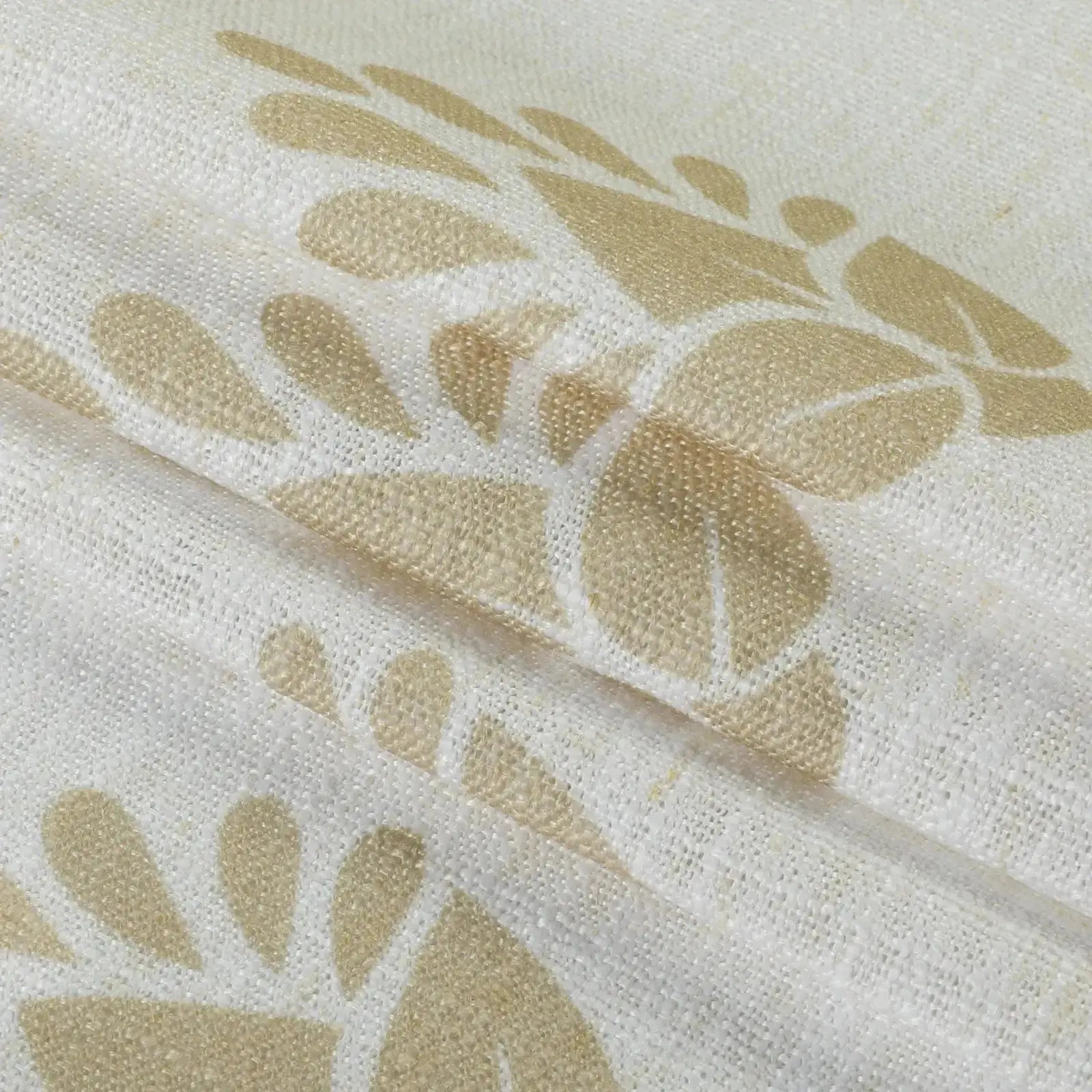 Stefana Silber Print Linen Blend Curtain Drapery Pleated?-TWOPAGES