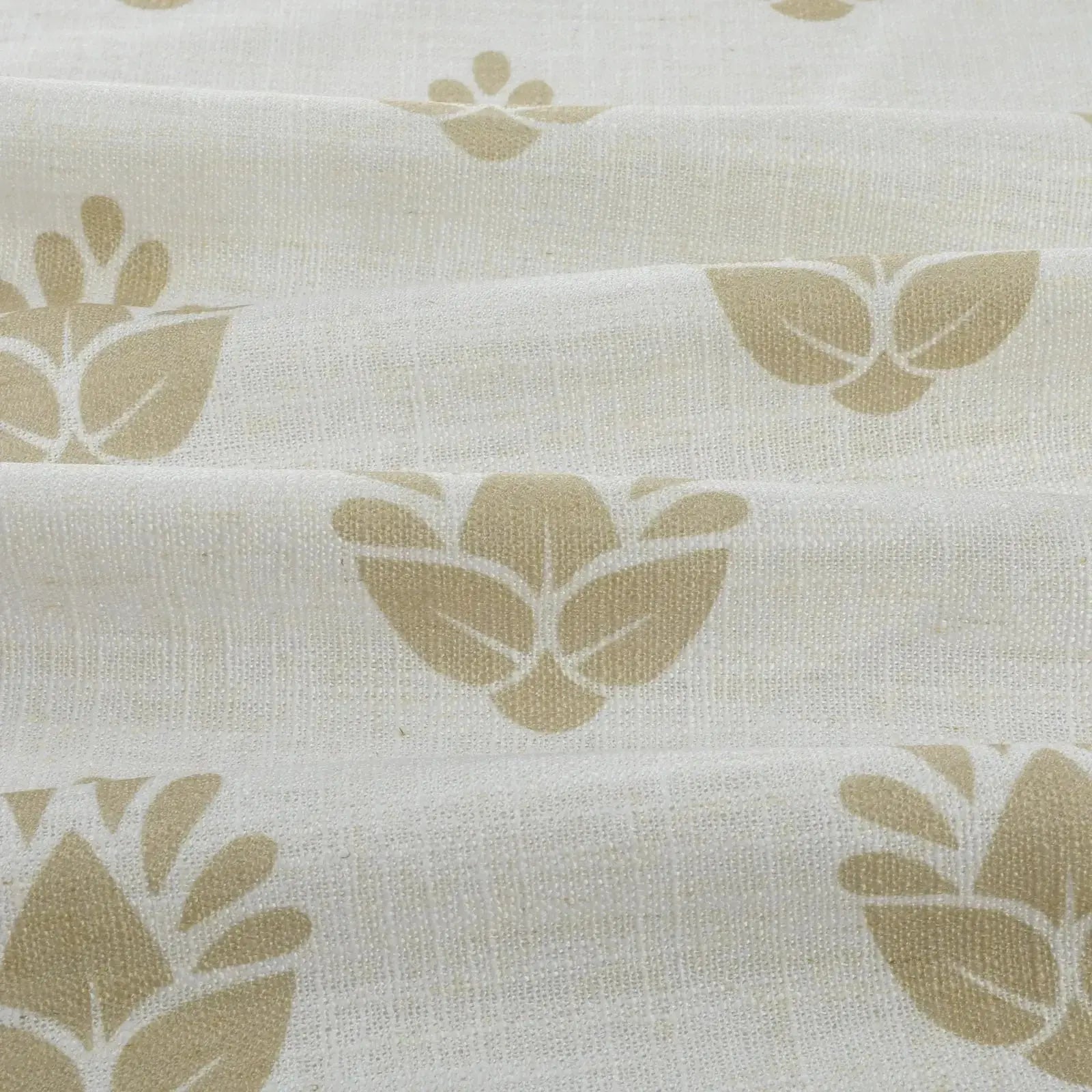 Stefana Silber Print Linen Blend Curtain Drapery Pleated?-TWOPAGES