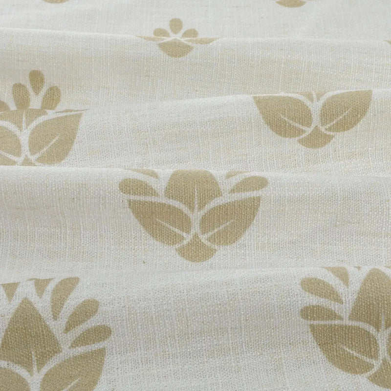 Stefana Silber Print Linen Blend Curtain Drapery Pleated?-TWOPAGES