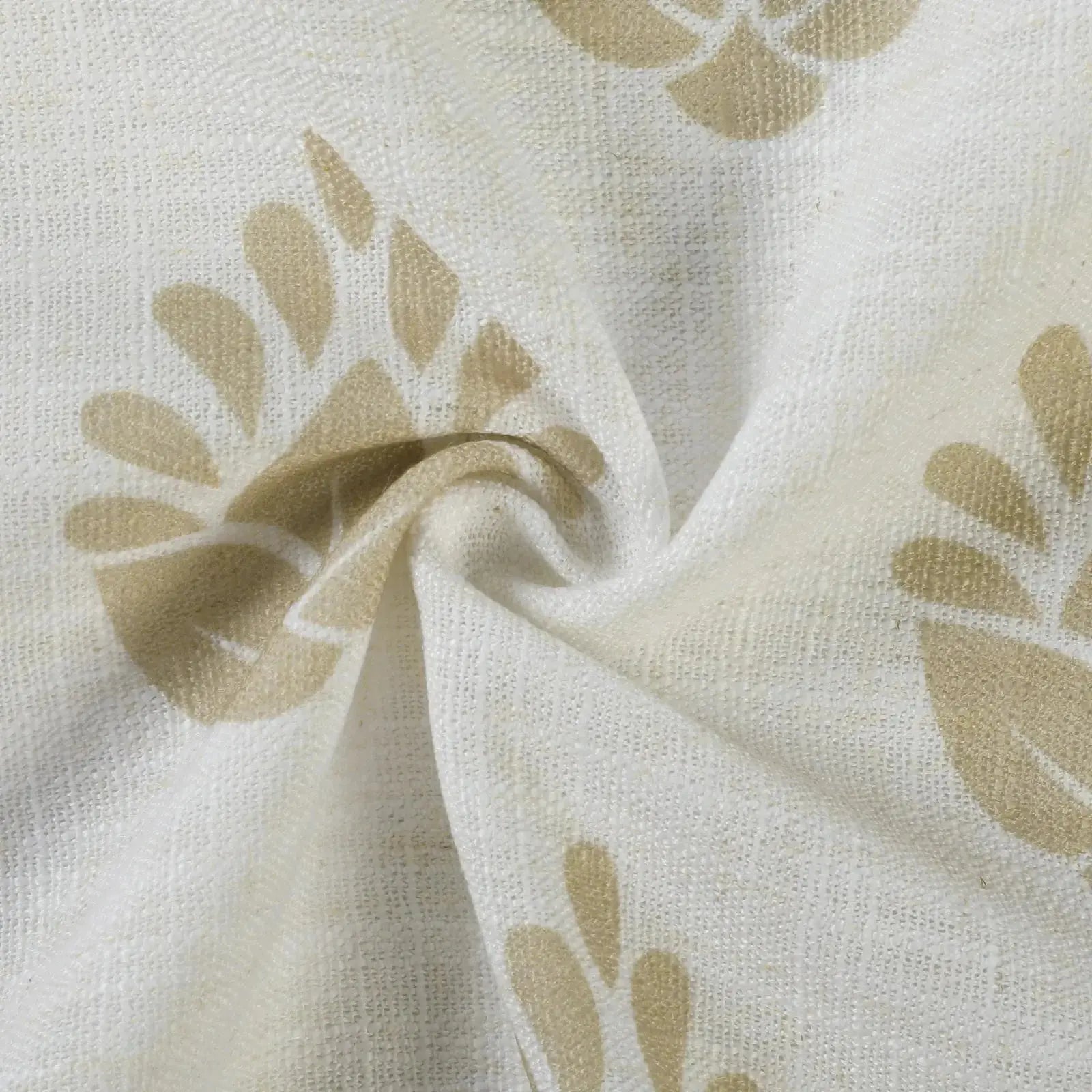 Stefana Silber Print Linen Blend Curtain Drapery Pleated?-TWOPAGES