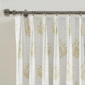 Stefana Silber Print Linen Blend Curtain Drapery Pleated?-TWOPAGES